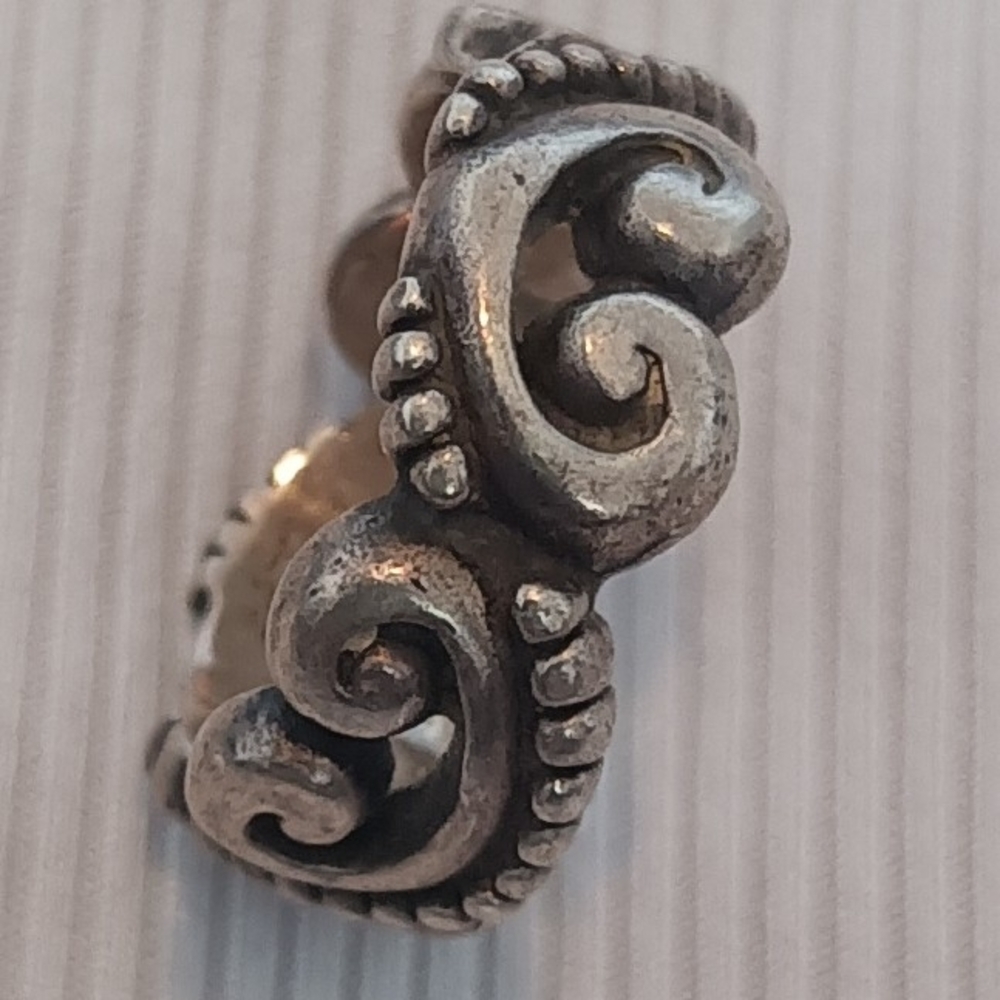 Brighton Silver Ornate Scroll Ring - image 4